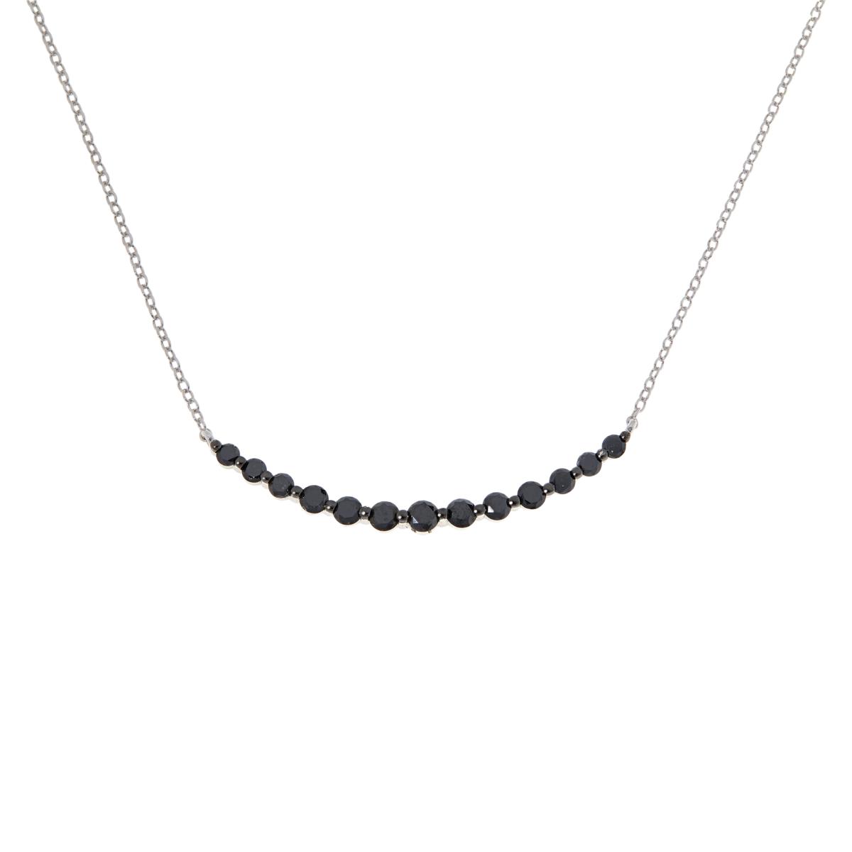 Colleen Lopez 1ctw Colored Diamond Smile Sterling Silver Necklace