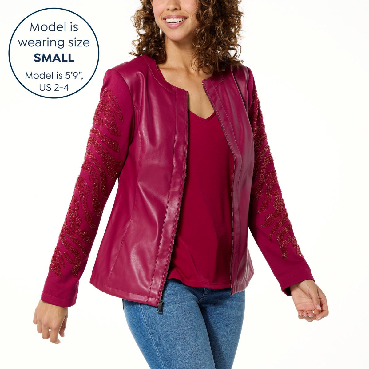 Colleen lopez sale faux leather jacket