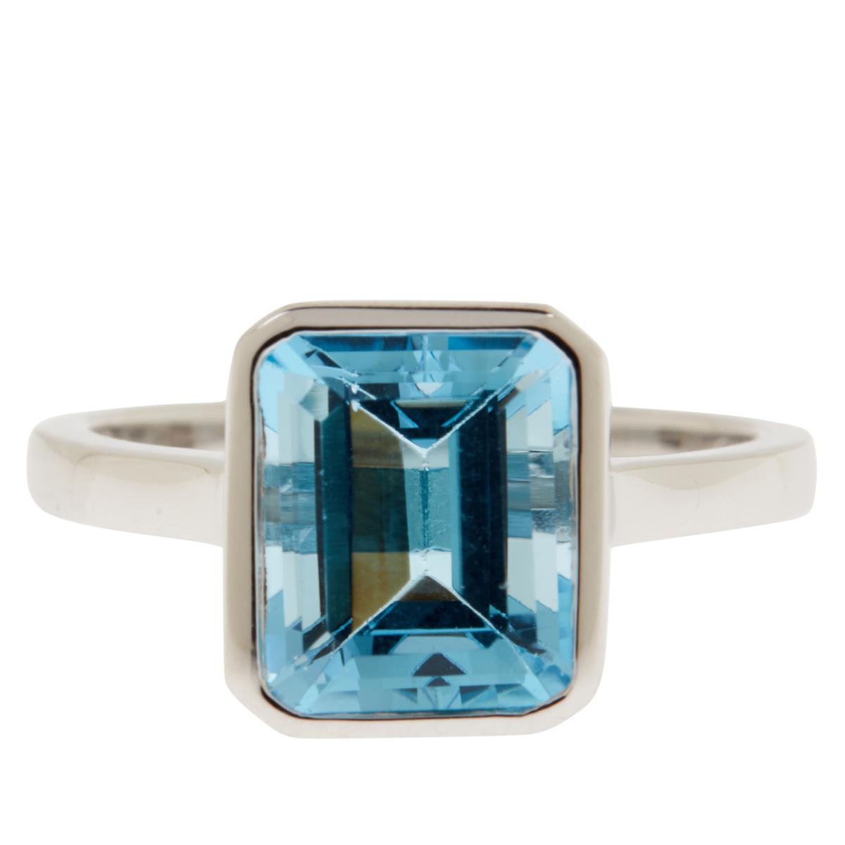 Colleen Lopez Emerald-Cut Gemstone Solitaire Sterling Silver Ring ...