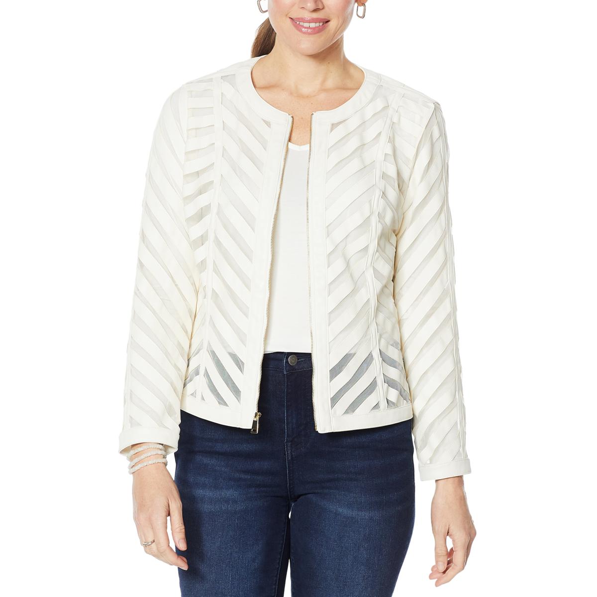 Colleen lopez faux hot sale leaf jacket