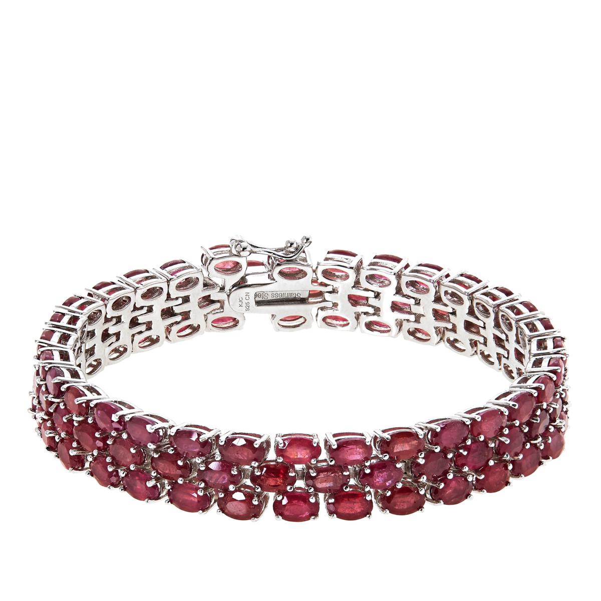 Radiance by Absolute™ 0.94ctw Pavé Bar Beaded Stretch Bracelet