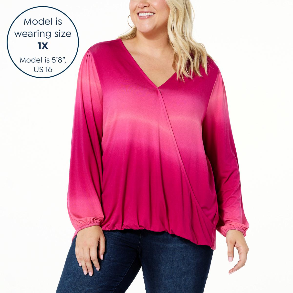 Colleen Lopez Long-Sleeve Ombre Top