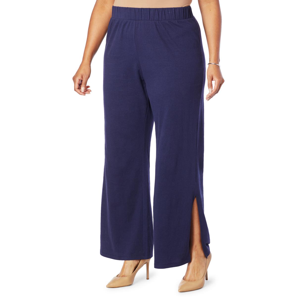 Colleen Lopez Wide-Leg Pant with Side Slits - 20266527 | HSN