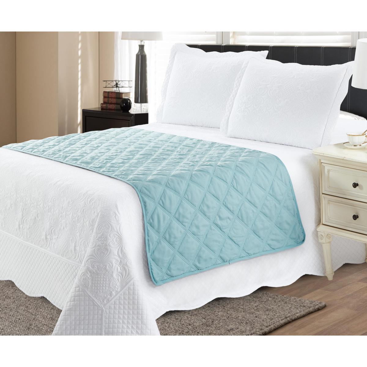 Couch Guard Bed Runner Protector Jade Teal - Full/Queen