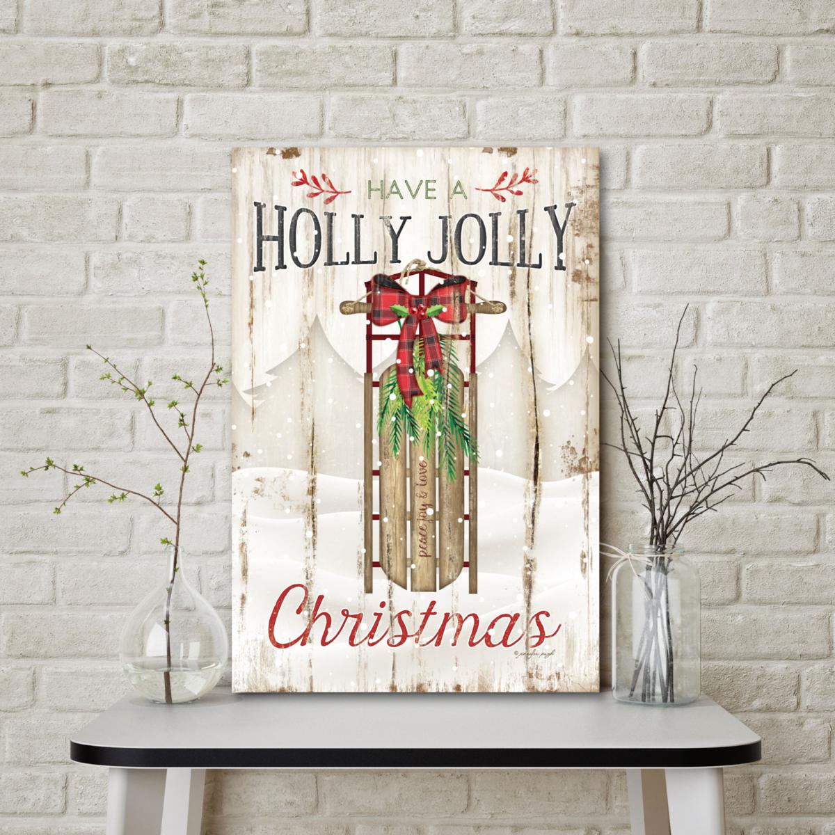 Courtside Market Merry Christmas 24x36 Canvas Wall Art