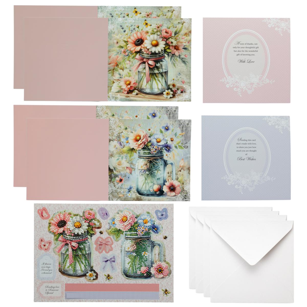 Craft Buddy Crystal Art Vintage Floral Card Set | HSN
