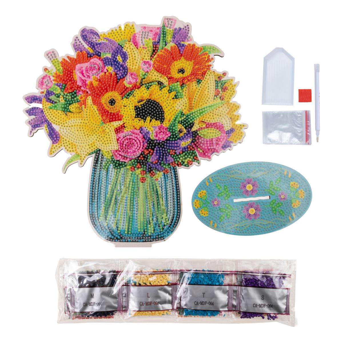 Craft Buddy Crystal Art Wooden Floral Vase Decoration | HSN