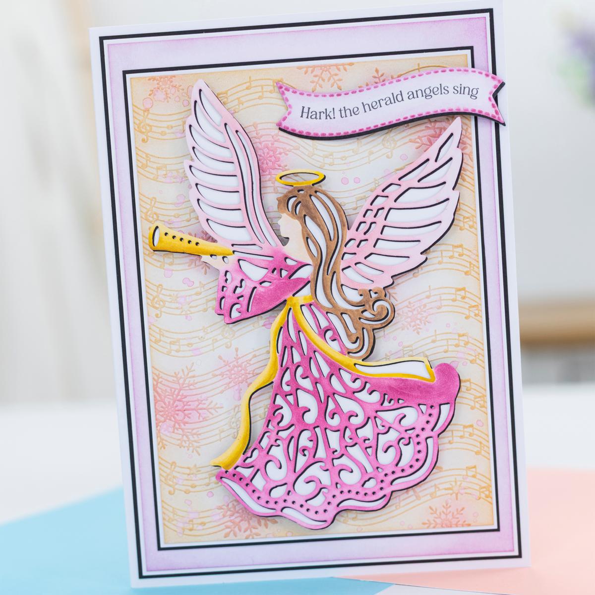 Crafter's Companion Joyous Angel Stamp, Die and Embossing