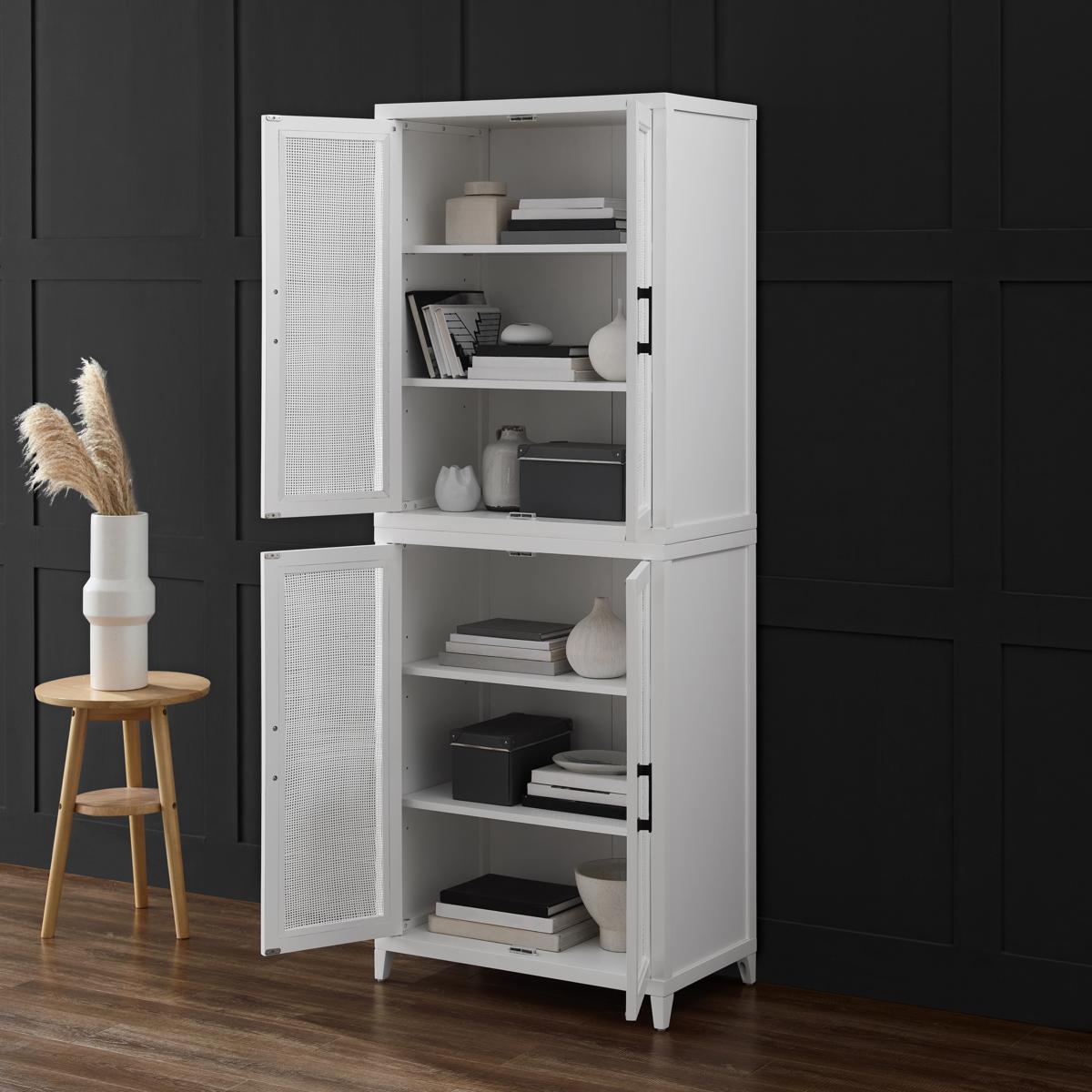 Jaela Wood 2-Door Bathroom Storage Cabinet Furniture by Baxton Studio in White