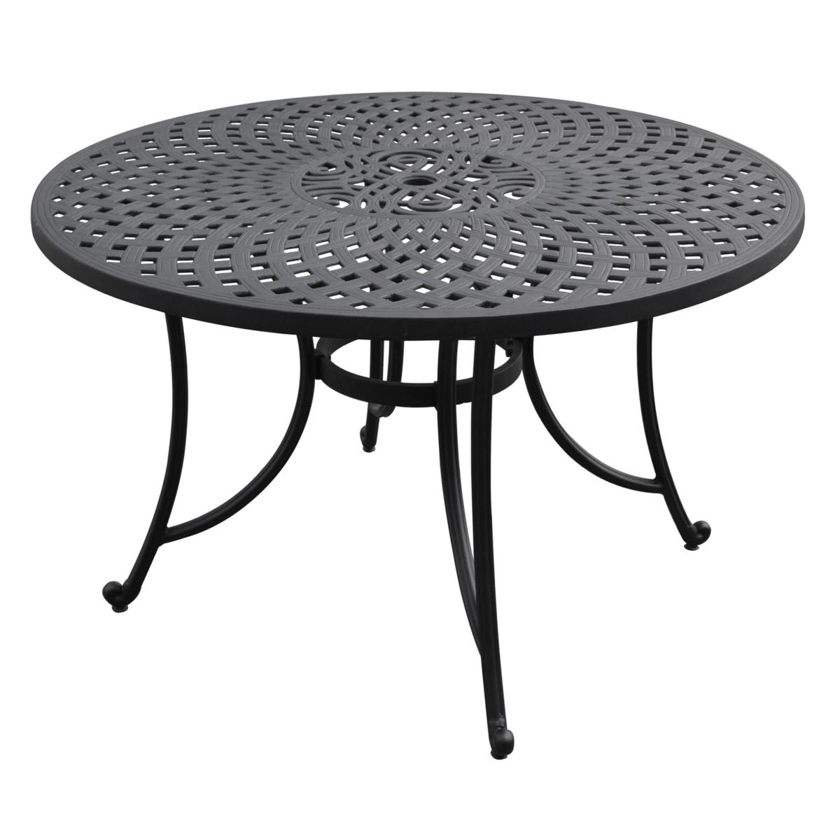 Crosley Sedona 46" Cast Aluminum Dining Table Charcoal Black