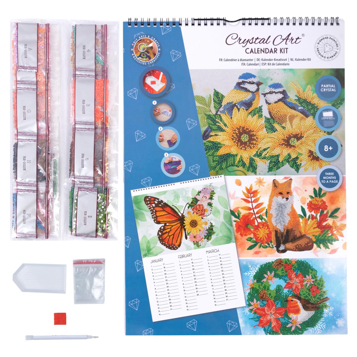 Crystal Art Perpetual Calendar with 4 Art Projects - 21591901