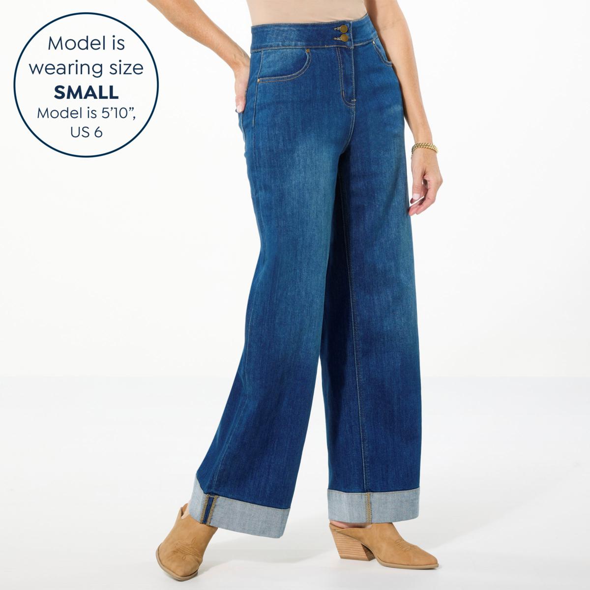 【新発売】 Curations Jean Leg Wide Denim Stretch Anderson Sarah x パンツ