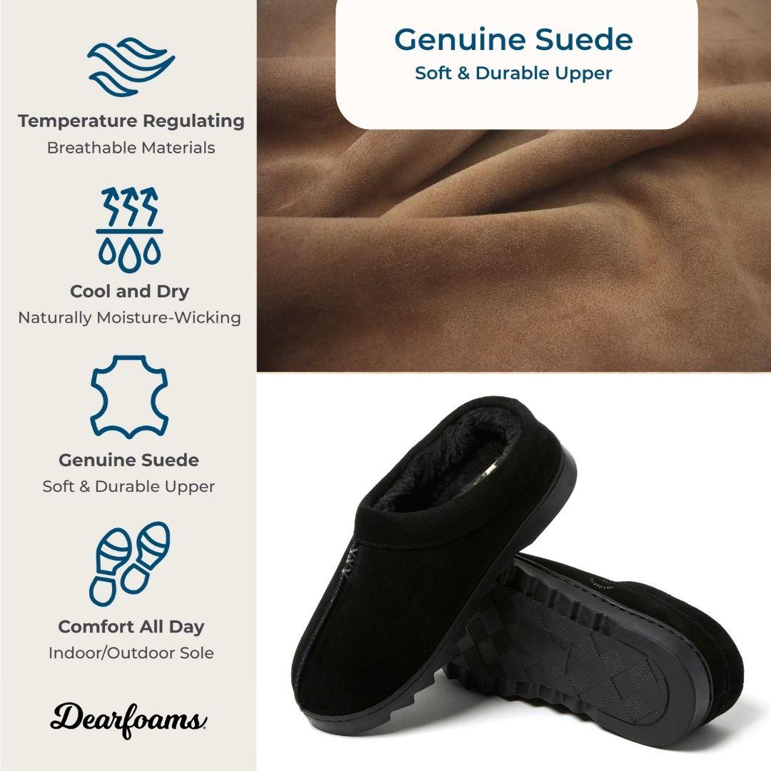 Dearfoams Doreen Women's Genuine Suede Clog Slipper 23481943 HSN