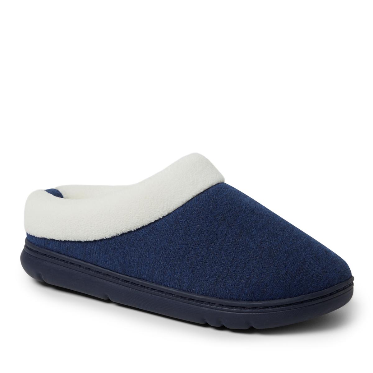 Dusty Blue Fluffy Slippers, Rainbow / L (US 8-9)