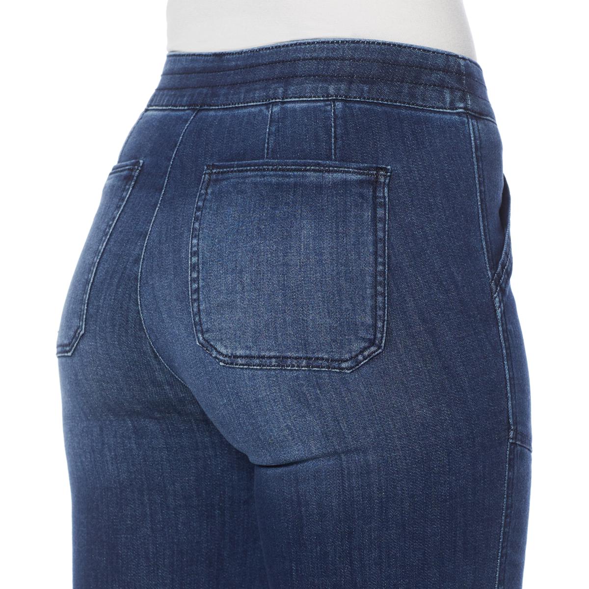Pull-On High-Rise Denim Jogger 
