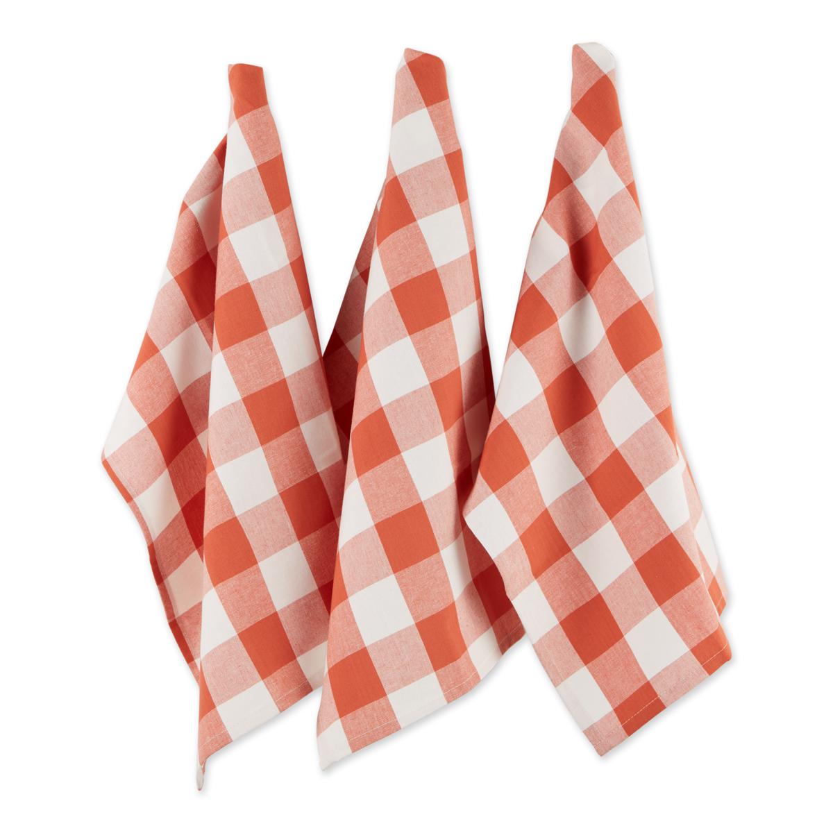 Sloppy Chef 6-Pack Buffalo Plaid Kitchen Towels - 100% Cotton, 20x30 Inches, Farmhouse Style