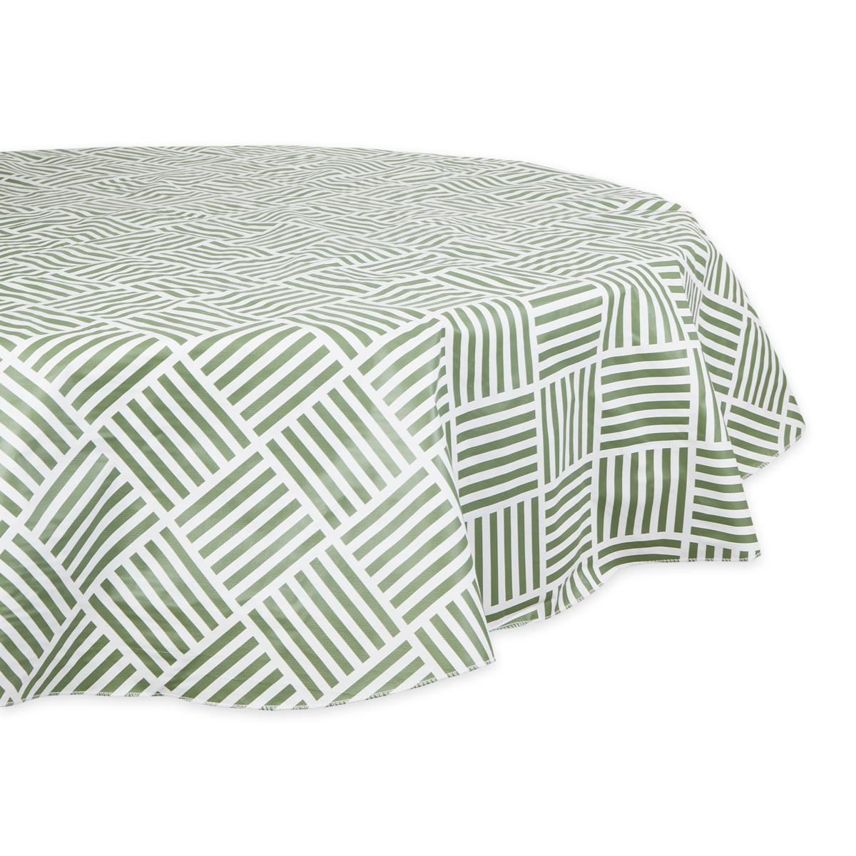 Design Imports Grid Vinyl Tablecloth 70" Round 20407212 HSN