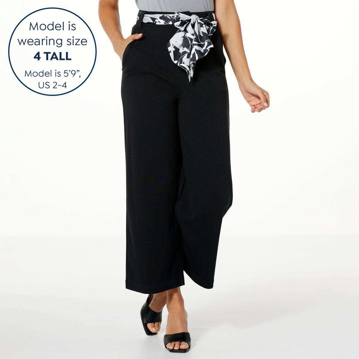 Stone Woven Linen Feel High Wide Leg Trousers