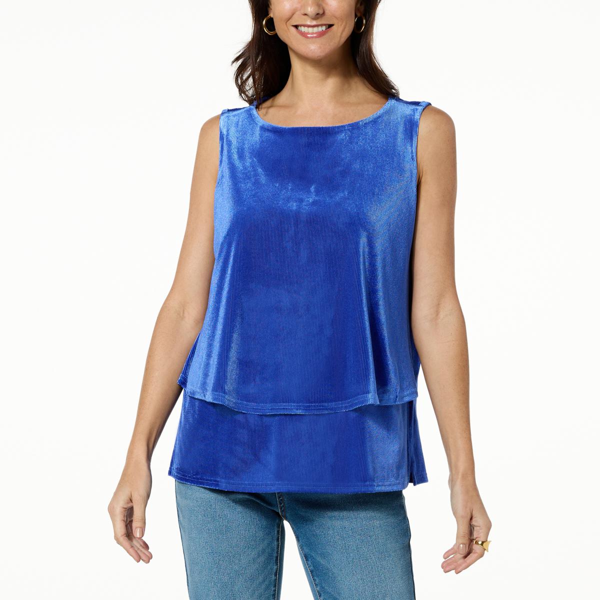 DG2 by Diane Gilman Everyday Jersey Embroidered Eyelet Tank