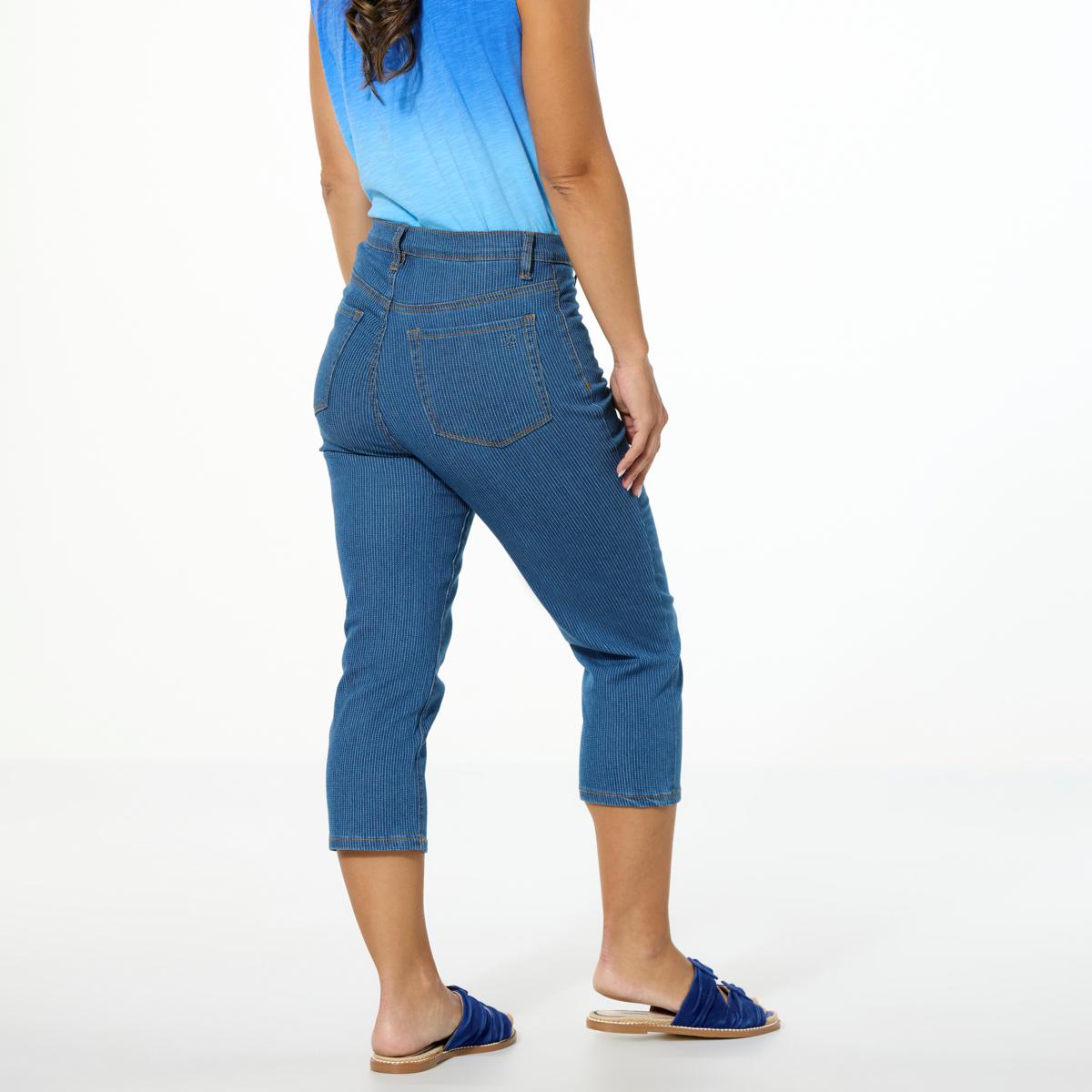 DG2 by Diane Gilman Effortless Stretch Denim Tri-Fit Capri | HSN