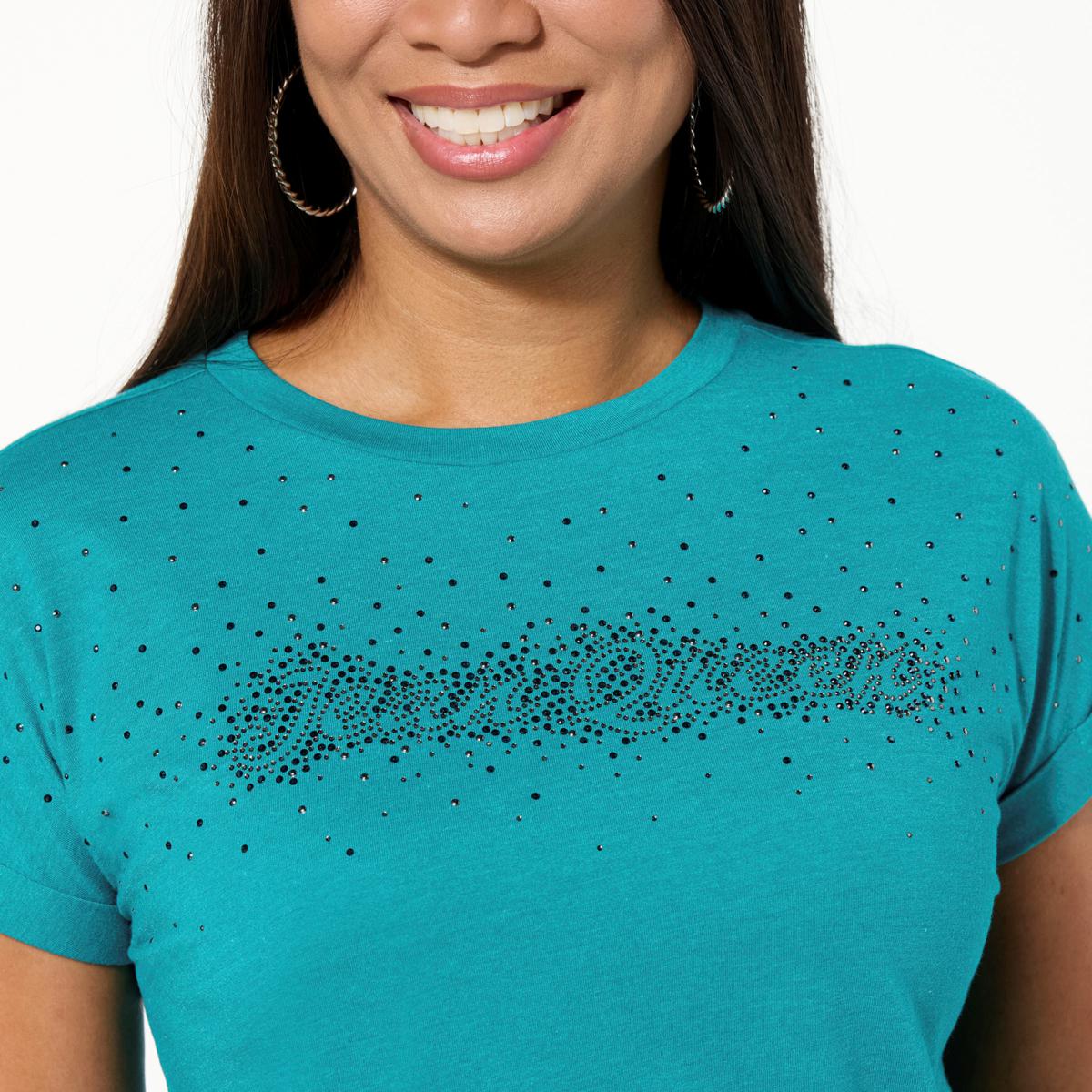 DG2 by Diane Gilman Everyday Jersey Rhinestone Embellished