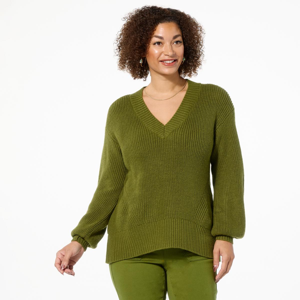 DG2 by Diane Gilman Lux Touch Knit Hi-Low Hem Pullover Sweater | HSN
