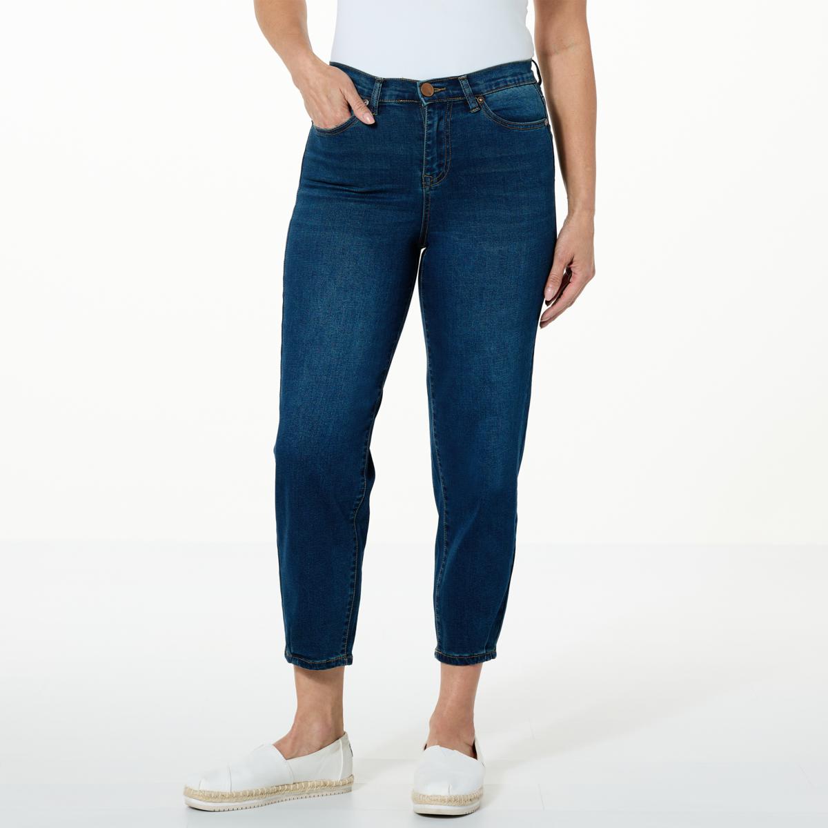 DG2 by Diane Gilman New Classic Stretch Barrel-Leg Crop Jean - 20803650 ...