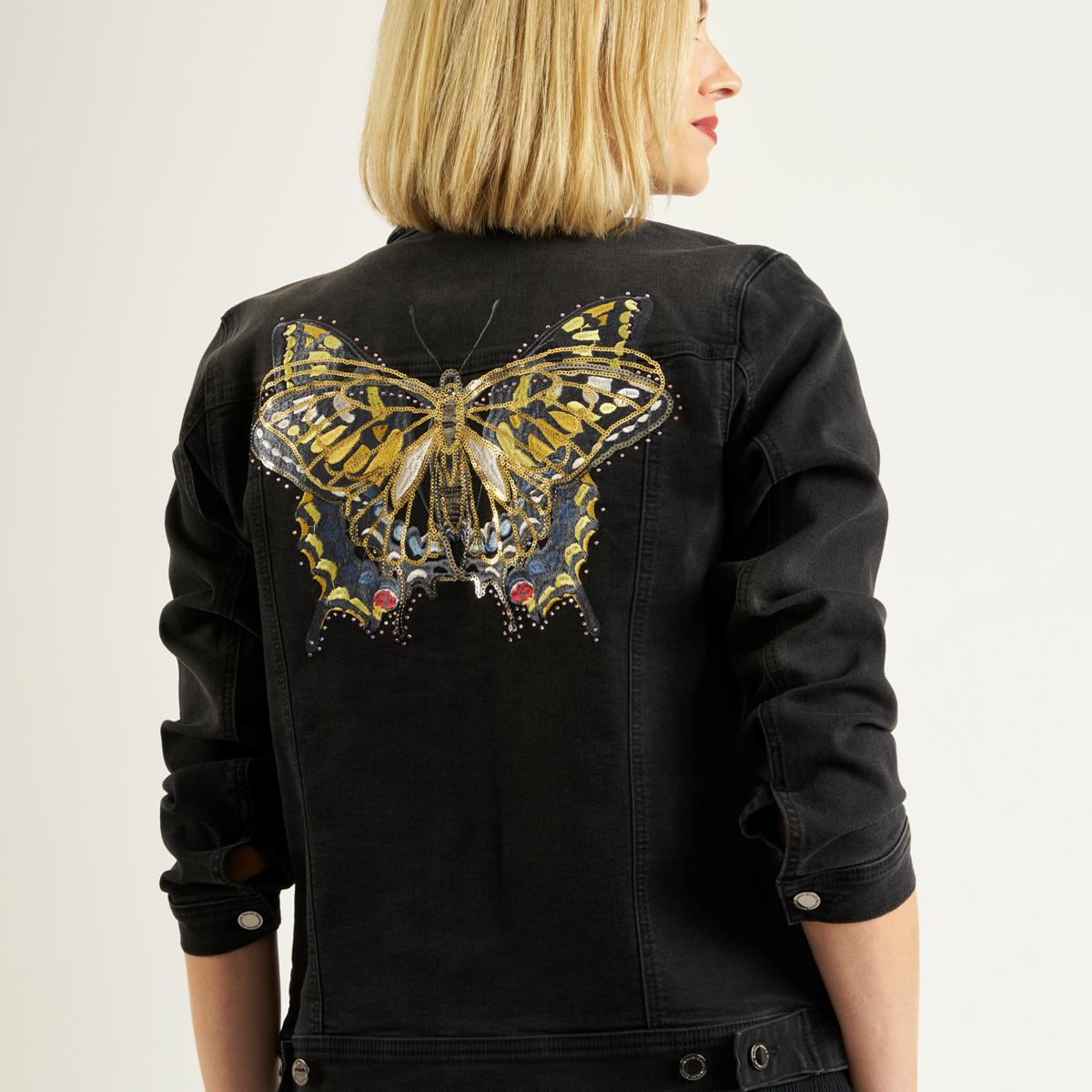 DG2 by Diane Gilman New Classic Stretch Denim Embroidered Back