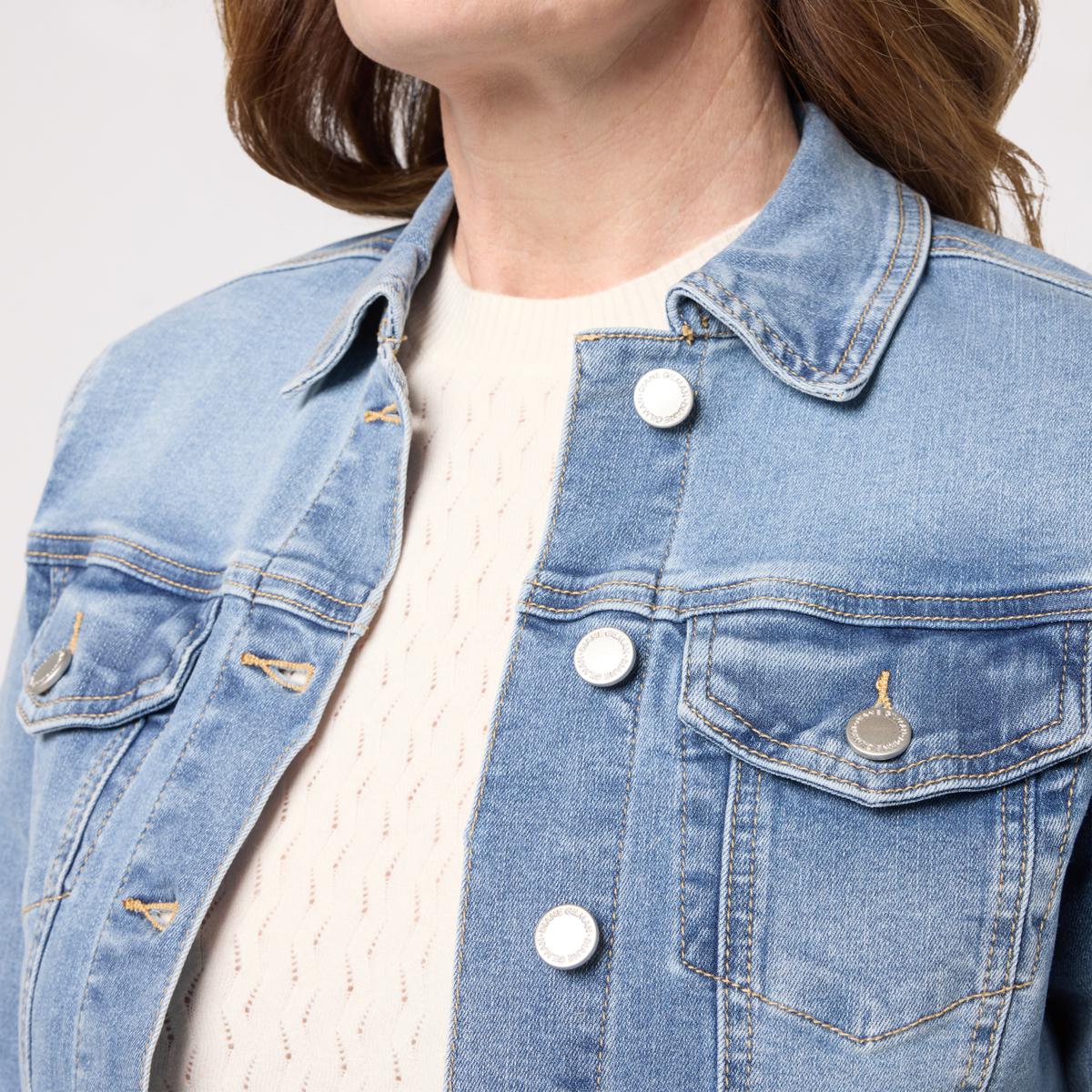 DG2 by Diane Gilman New Classic Stretch Denim Emerald Isle Jacket