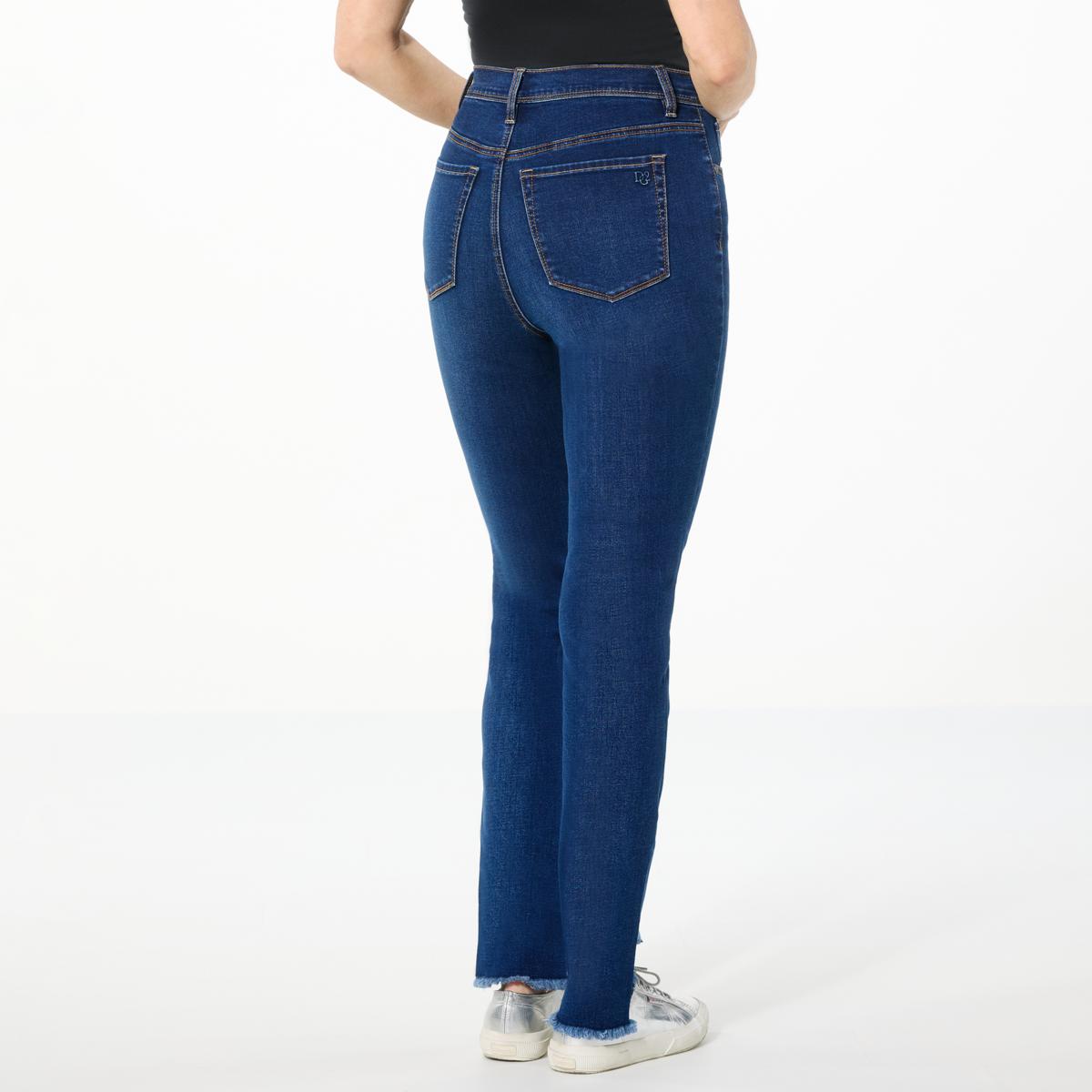 DG2 by Diane Gilman New Classic Stretch Denim Frayed Hem