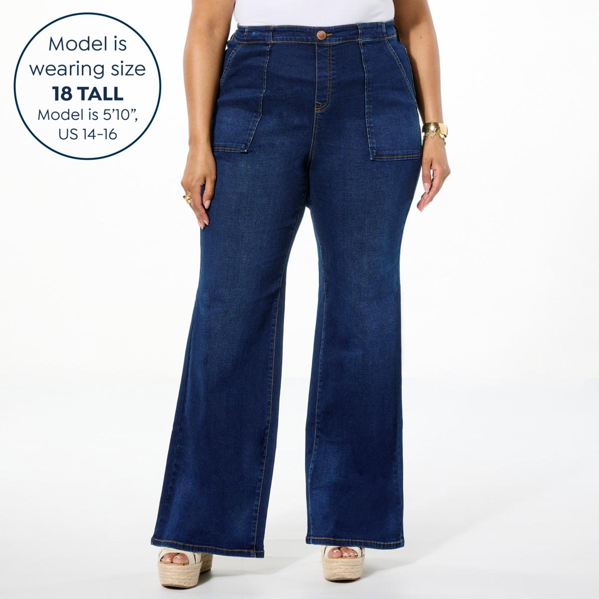 DG2 by Diane Gilman New Classic Stretch Denim Pull-On Wide DG2 by Diane Gilman New Classic Stretch Denim Pull-On Wide