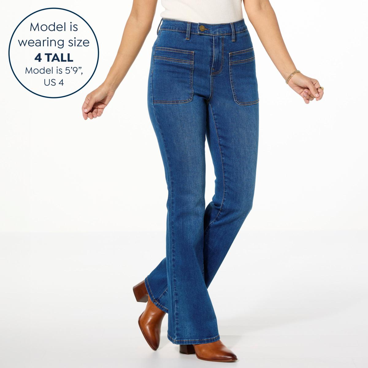 デニム・ジーパン FLARED JEANS 楽天市場】Tight Flare DenimPants eL ジーナシス パンツ