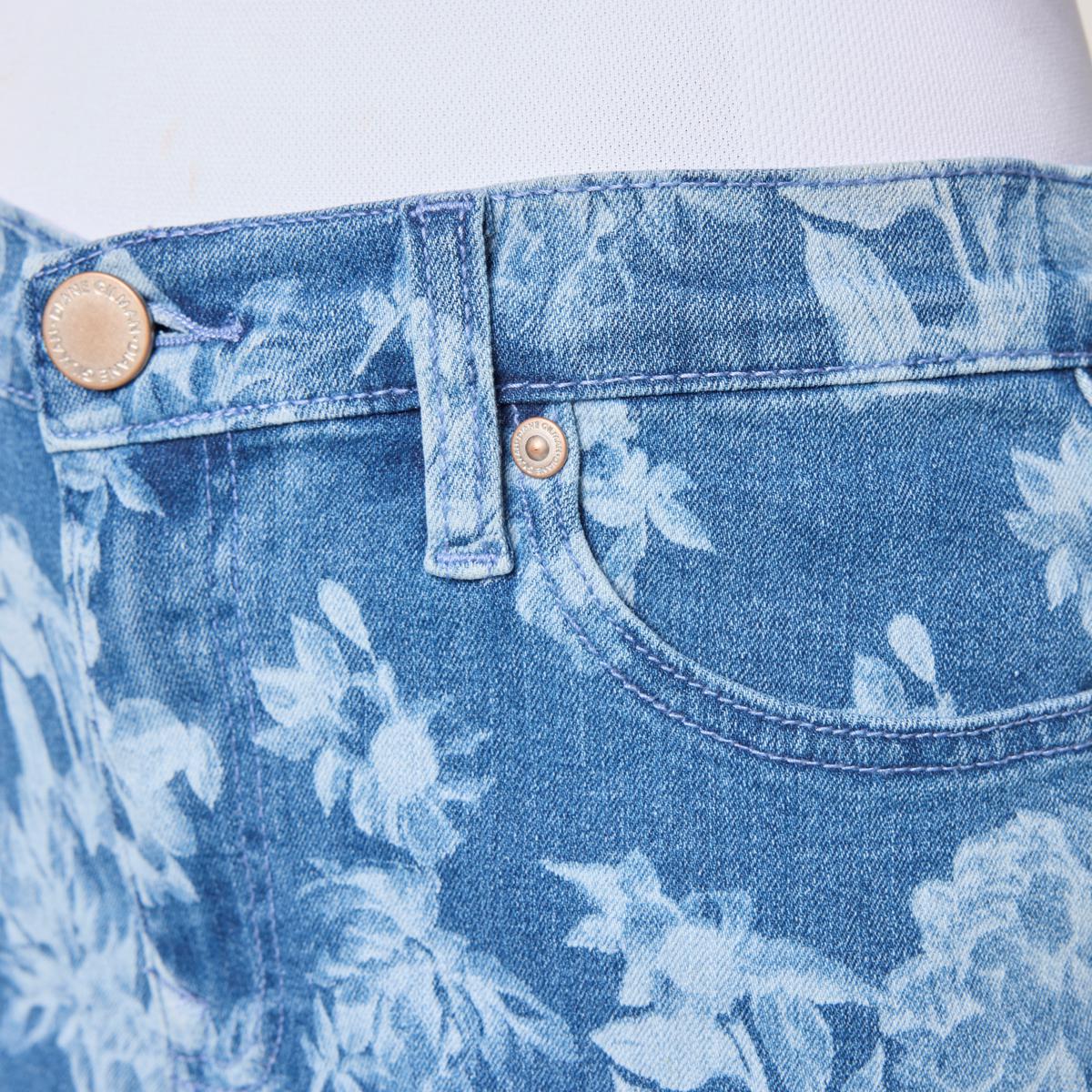 DG2 by Diane Gilman Printed Stretch Denim Bootcut 5-Pocket Jean | HSN