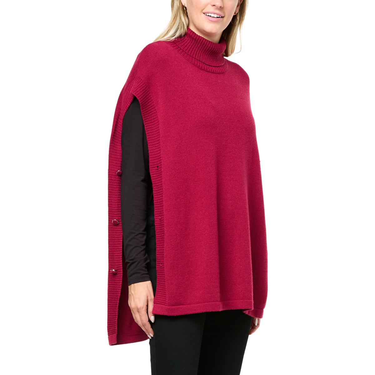 Trendsi Turtleneck Dolman Sleeve Poncho | Flyclothing LLC Tan / L