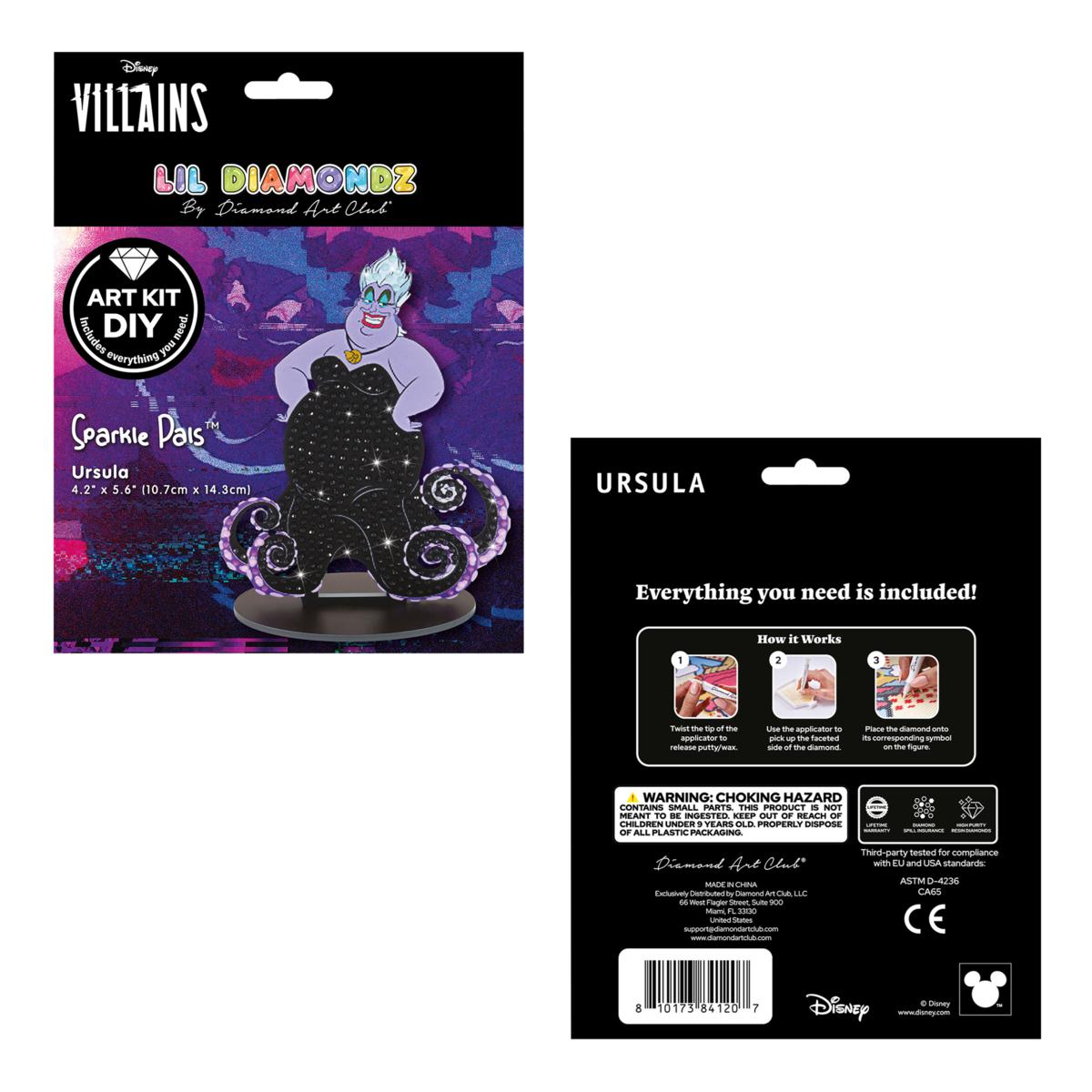 Diamond Art Club Disney Sparkle Pals Kit - Ariel and Ursula | HSN
