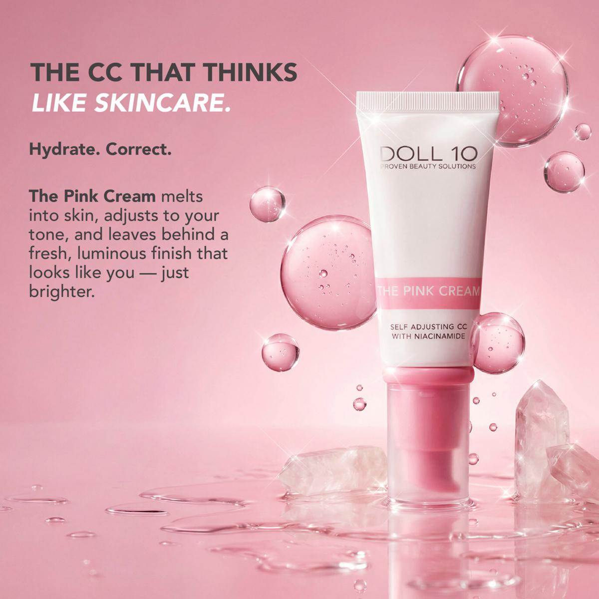 Doll 10 The Pink Cream Self Adjusting CC with Niacinamide | HSN