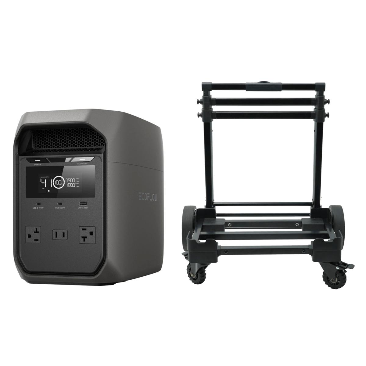 EF EcoFlow DELTA 3 Classic 1800W Portable Power Station with 1024Wh LiFePO4 Battery + Trolley