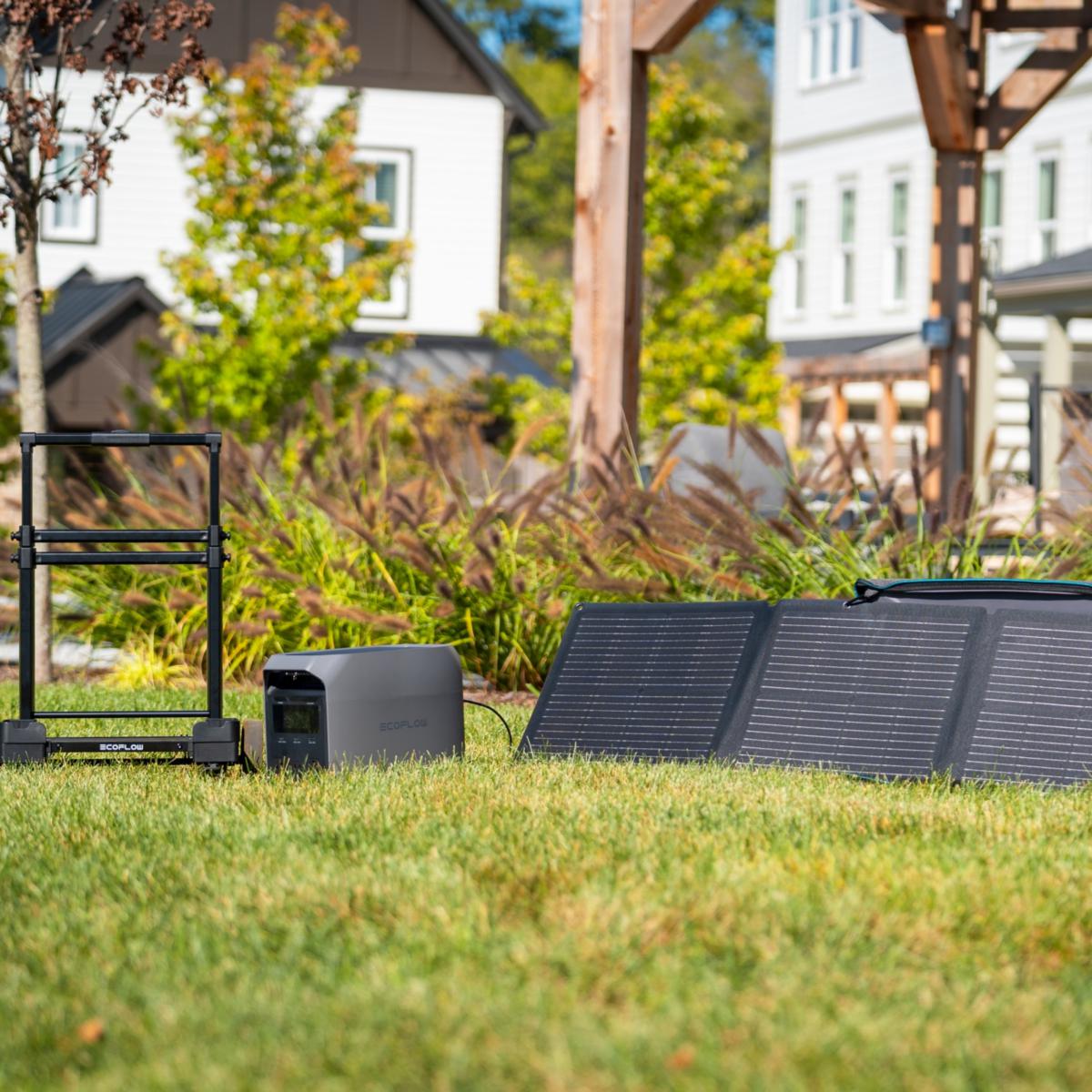 EcoFlow DELTA 3 Classic Power Station with 110W Solar Panel & Trolley | HSN