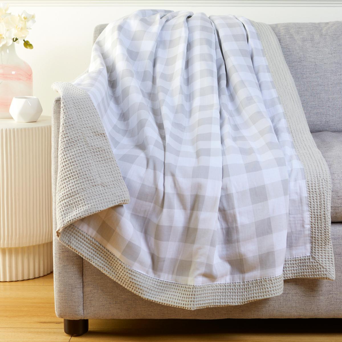 Emryn House Double Layer Waffle Cotton Throw