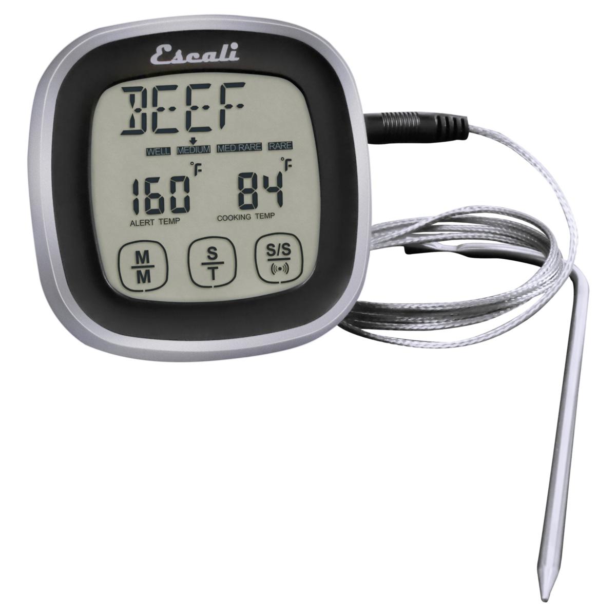 Escali Touch Screen Thermometer & Timer - Black