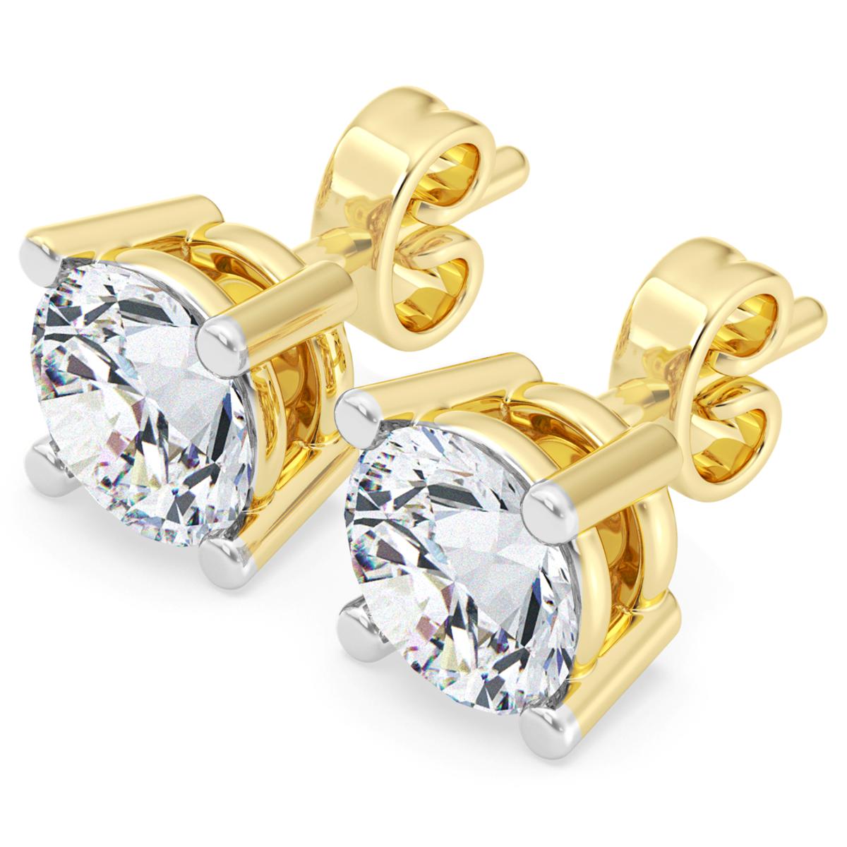 Éthique 2ctw Lab-Grown Diamond 14K Gold Round Stud Earrings - 23253396 ...