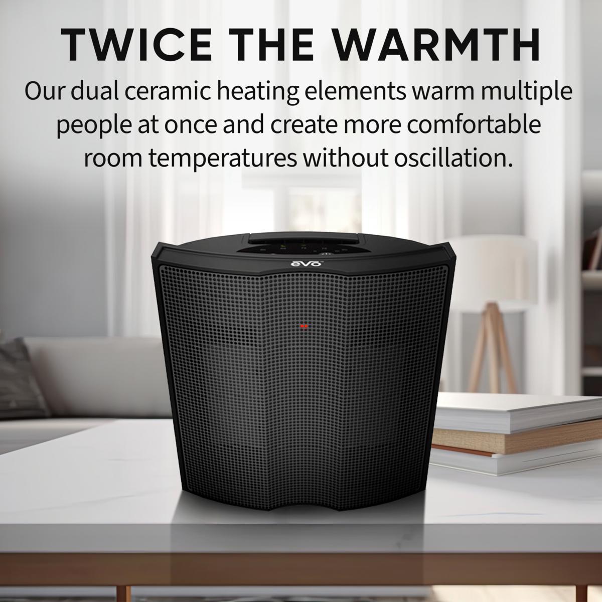 EVO Twin Ceramic Heat Logic Heater with 5 Temperature Settings | HSN
