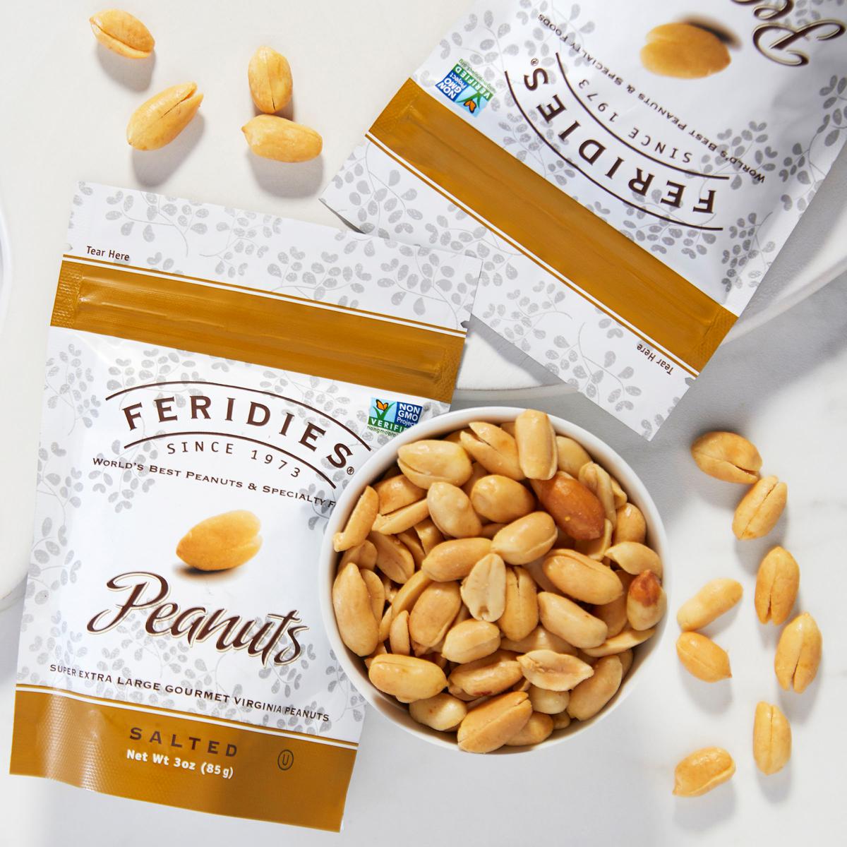 FERIDIES 12-pack 3 oz. Salted Virginia Peanuts Snack Bags - 23345726 | HSN