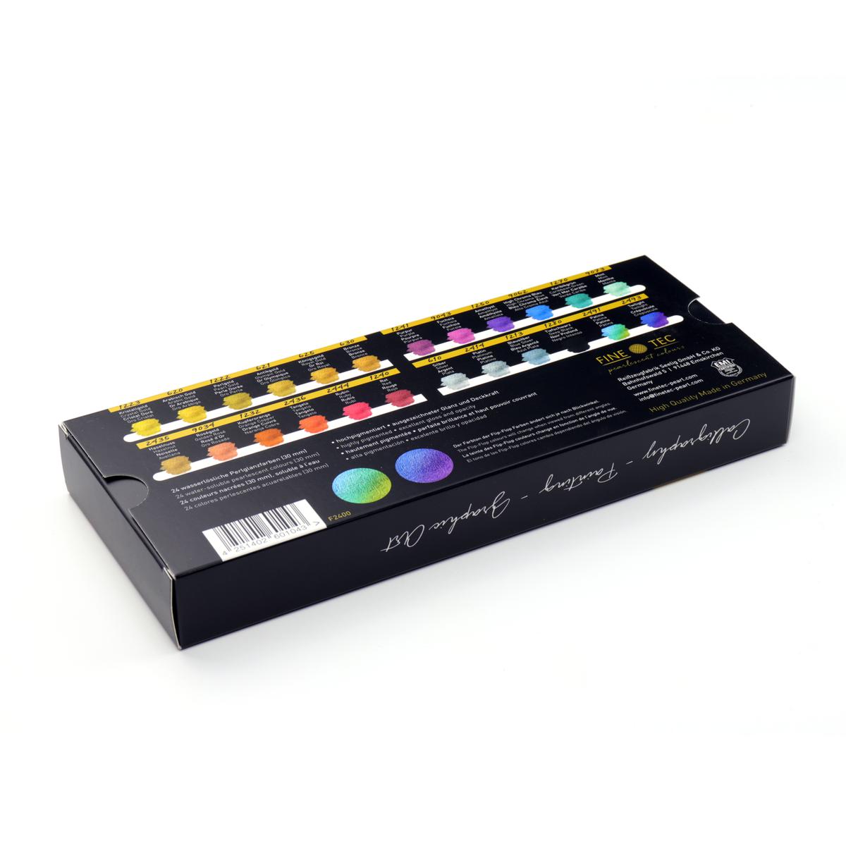 【永遠出品】FINETEC Pearlescent Colours Finetec Watercolor Pearlescent Rainbow Set - 12 Color