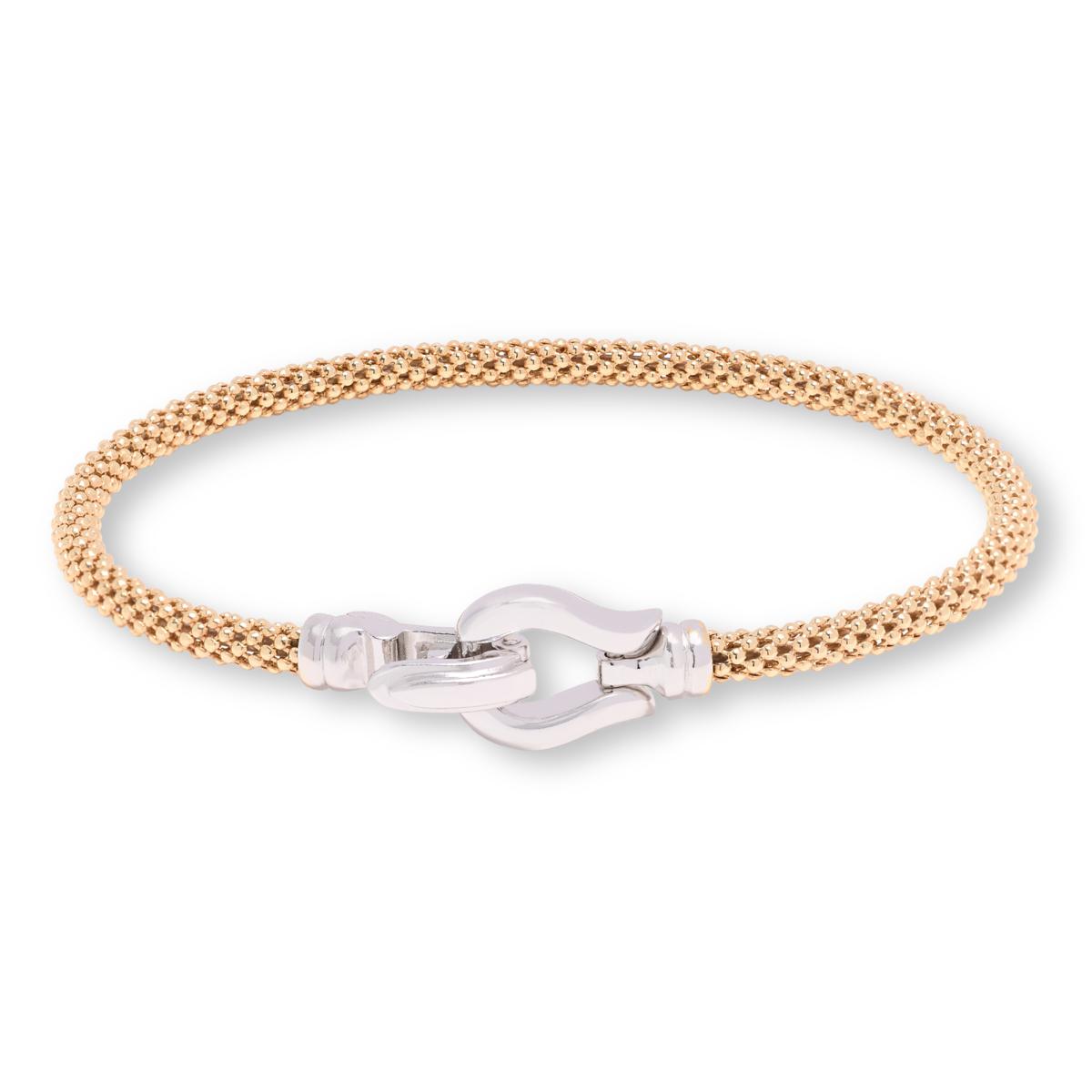 ジュンウエゾノ BEND BANGLE / NARROW BRACE ブレス Fiorenza Sterling Silver Popcorn Bangle Bracelet with Horseshoe