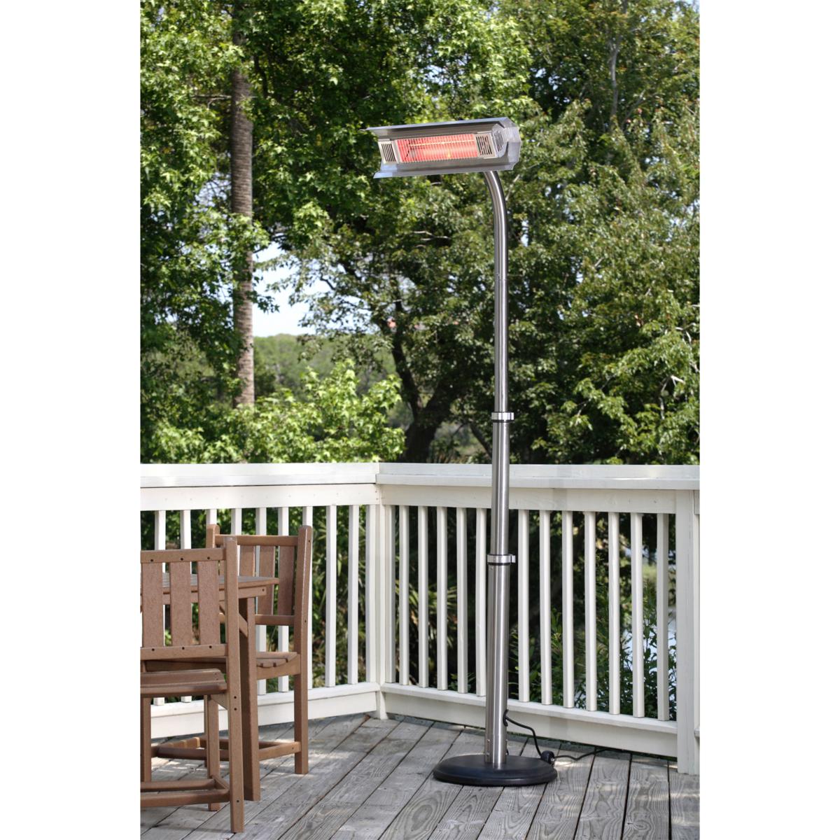 Stainless Steel Telescoping Offset Pole-Mounted Infrared Patio 