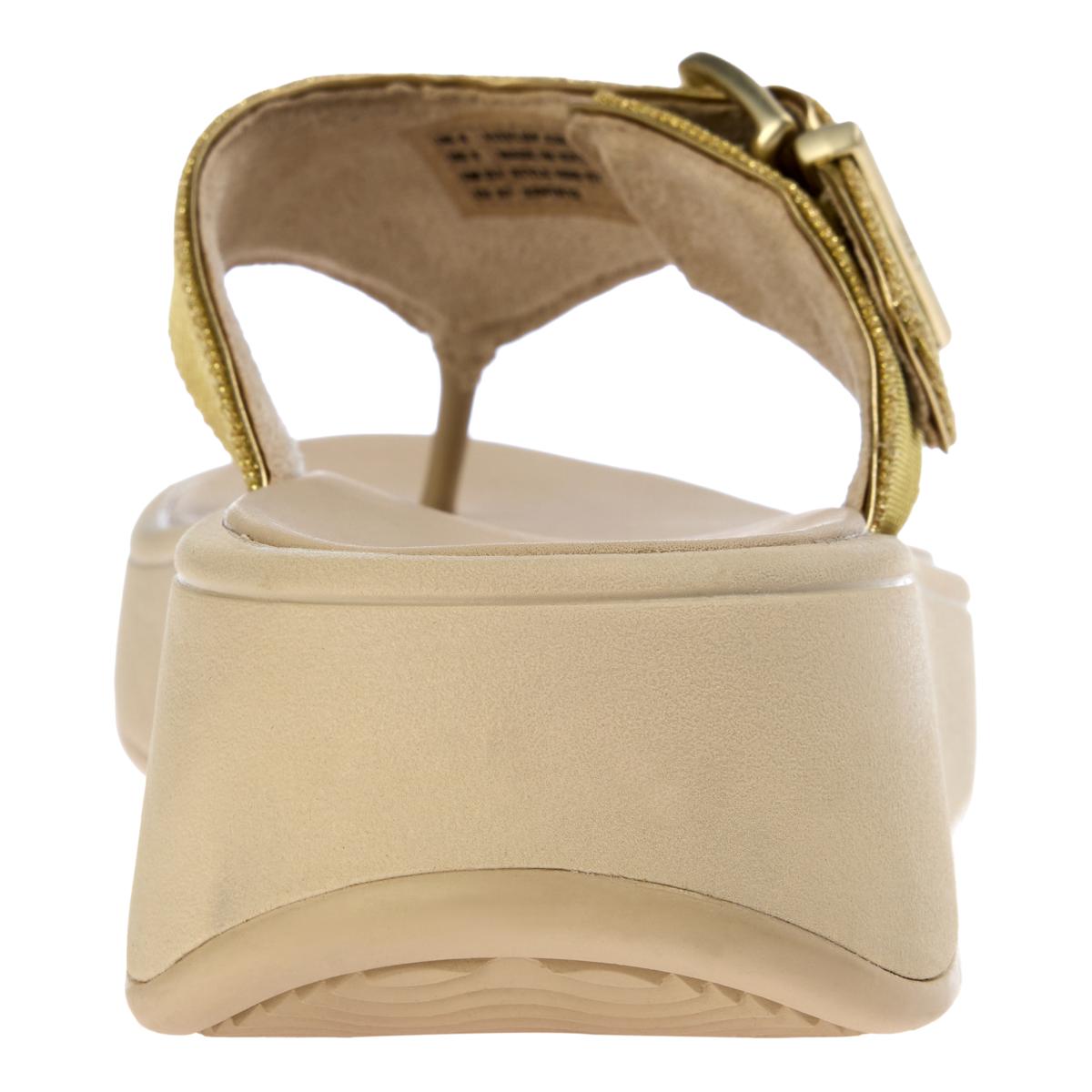 FitFlop® F-Mode Buckle Shimmerlux Flatform Sandals - 21885159 | HSN