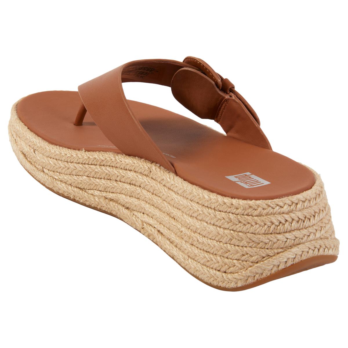 Fitflop F-Mode Toe Post Espadrille サンダル Women's F-Mode Leather Toe-Posts | FitFlop US