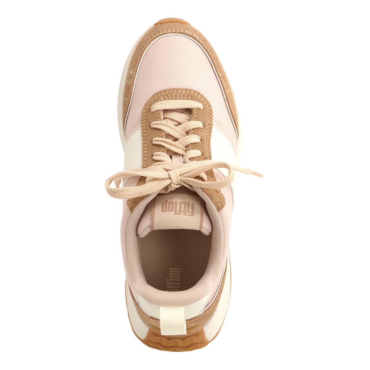 FitFlop F-Mode Flow Leather/Suede Flatform Sneaker | HSN