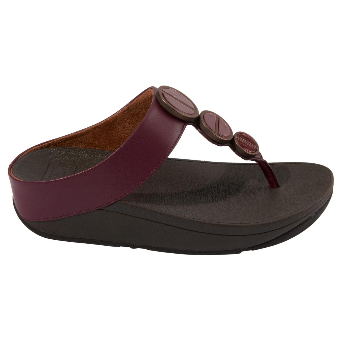 Fitflop Halo Toe Post サンダル HALO ビードサークル レザー トゥーポスト サンダル｜fitflo